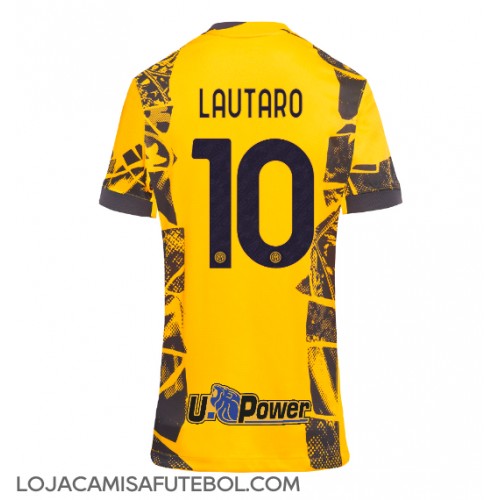 Camisa de Futebol Inter Milan Lautaro Martinez #10 Equipamento Alternativo Mulheres 2024-25 Manga Curta